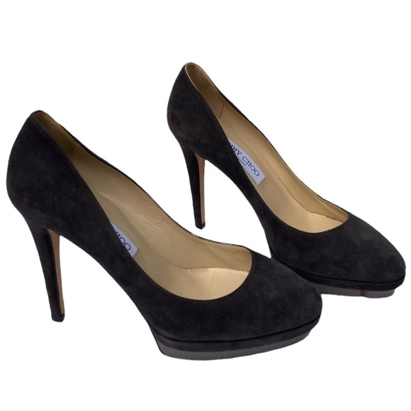 Jimmy Choo Suede Talent Sue Pumps in Mink Pewter Size 40 IT US Women’s 10 - Picture 16 of 16